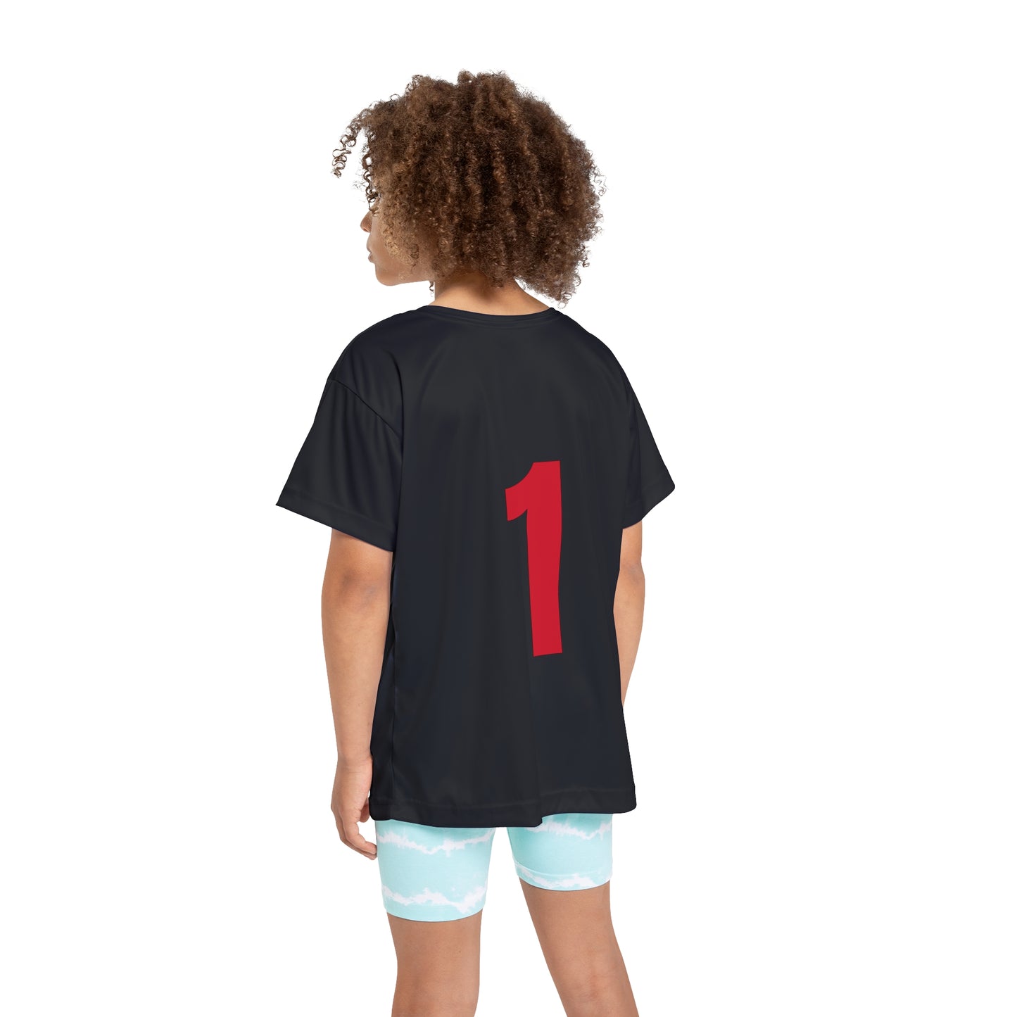# 1 Kids Sports Jersey, Personalized Jersey, Athletic Tee, Youth Sportswear, Gift for Young Athletes