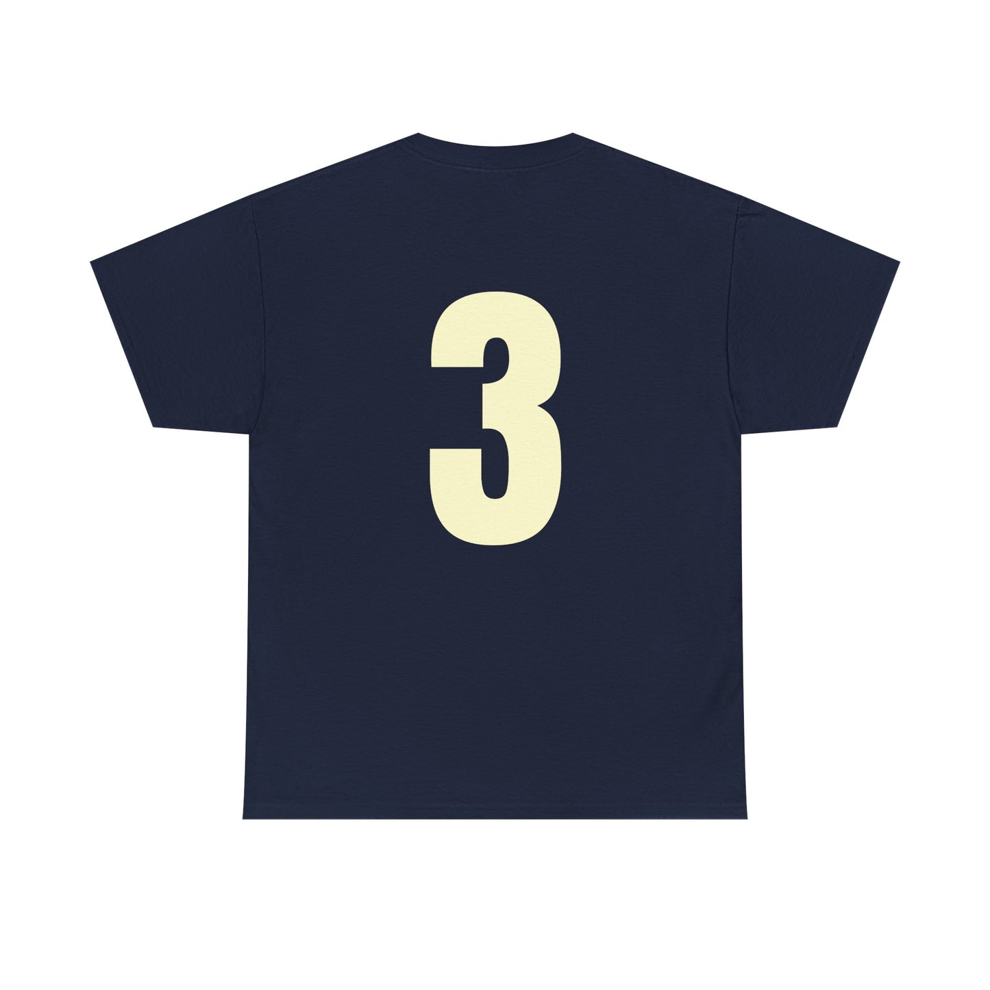 #3 Unisex Cotton Tee with Old English L Design and Custom Number - Men's Fashion Tee