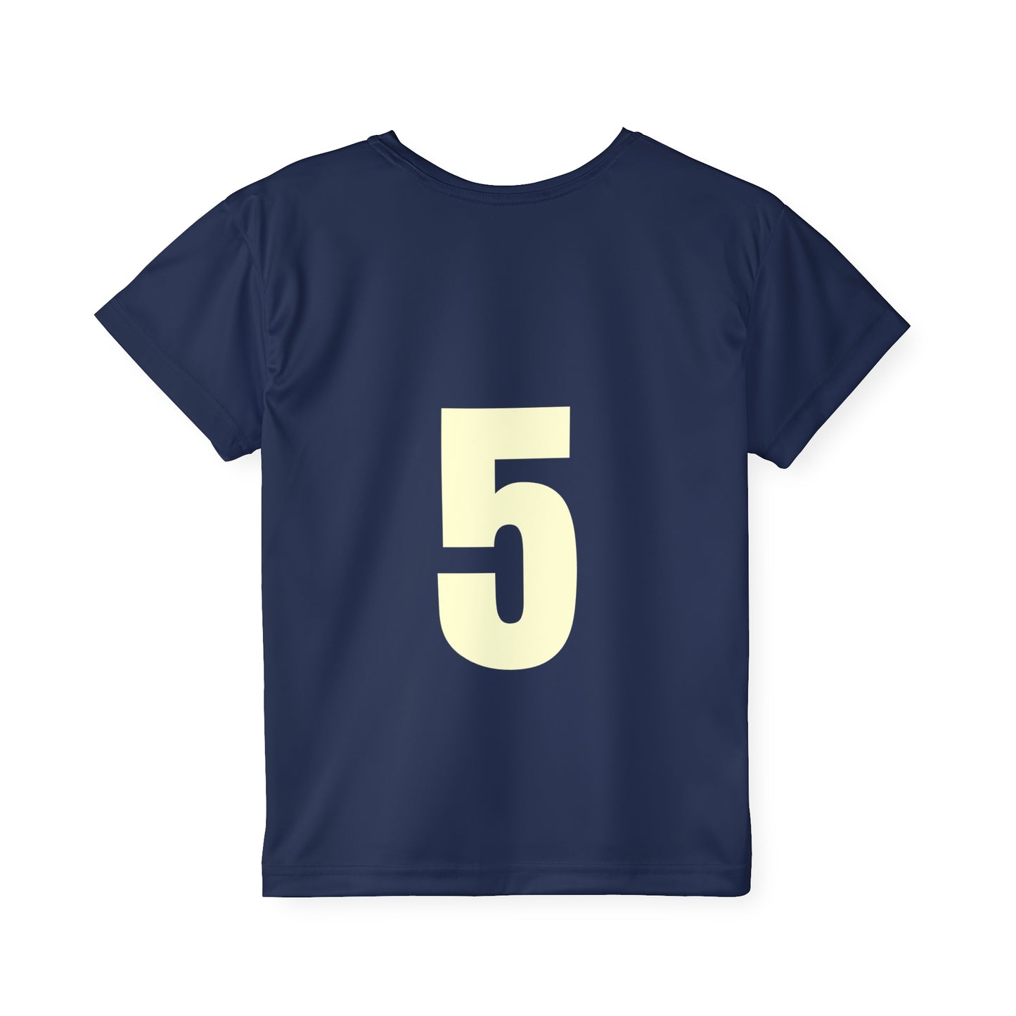 # 5 Kids Sports Jersey, Personalized Jersey, Athletic Tee, Youth Sportswear, Gift for Young Athletes