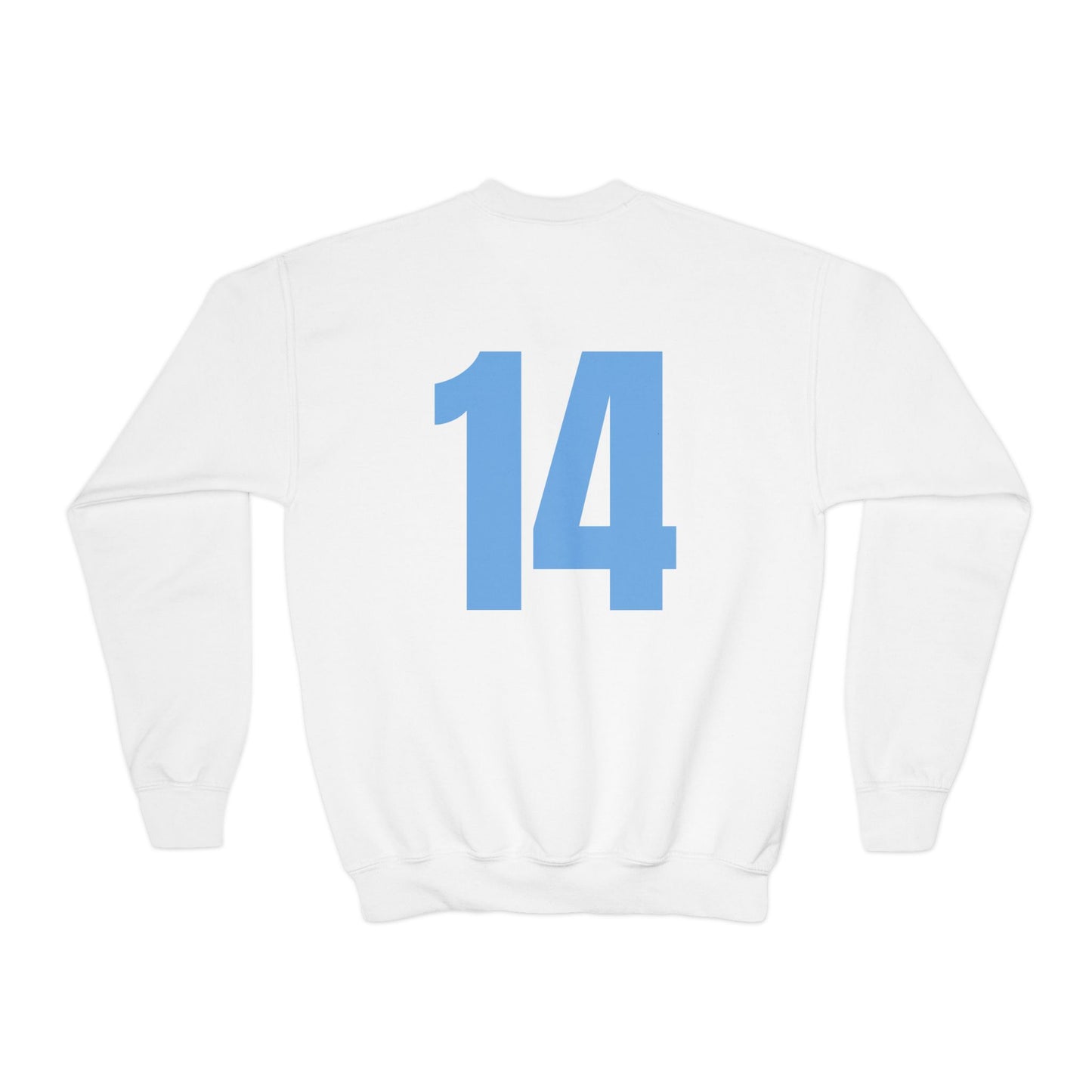 Kids #14 Lady Blast Youth Crewneck Sweatshirt, Girls Pullover Jumper, Children's Fashion Top, Fun Toddler Clothing, Cute Cartoon Graphic Tee