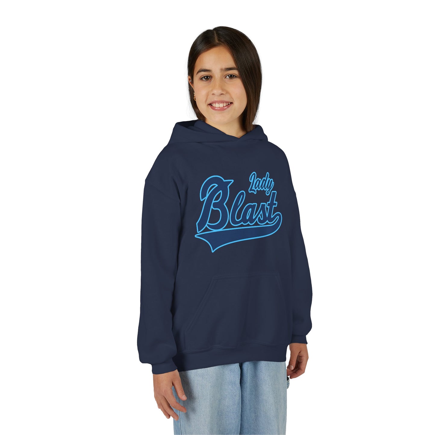 Kids Lady Blast Pull Over Hoody - Youth Heavy Blend Hooded Sweatshirt, Girls Graphic Sweatshirt, Children's Hoodie, Kids Pullover Top, Girl