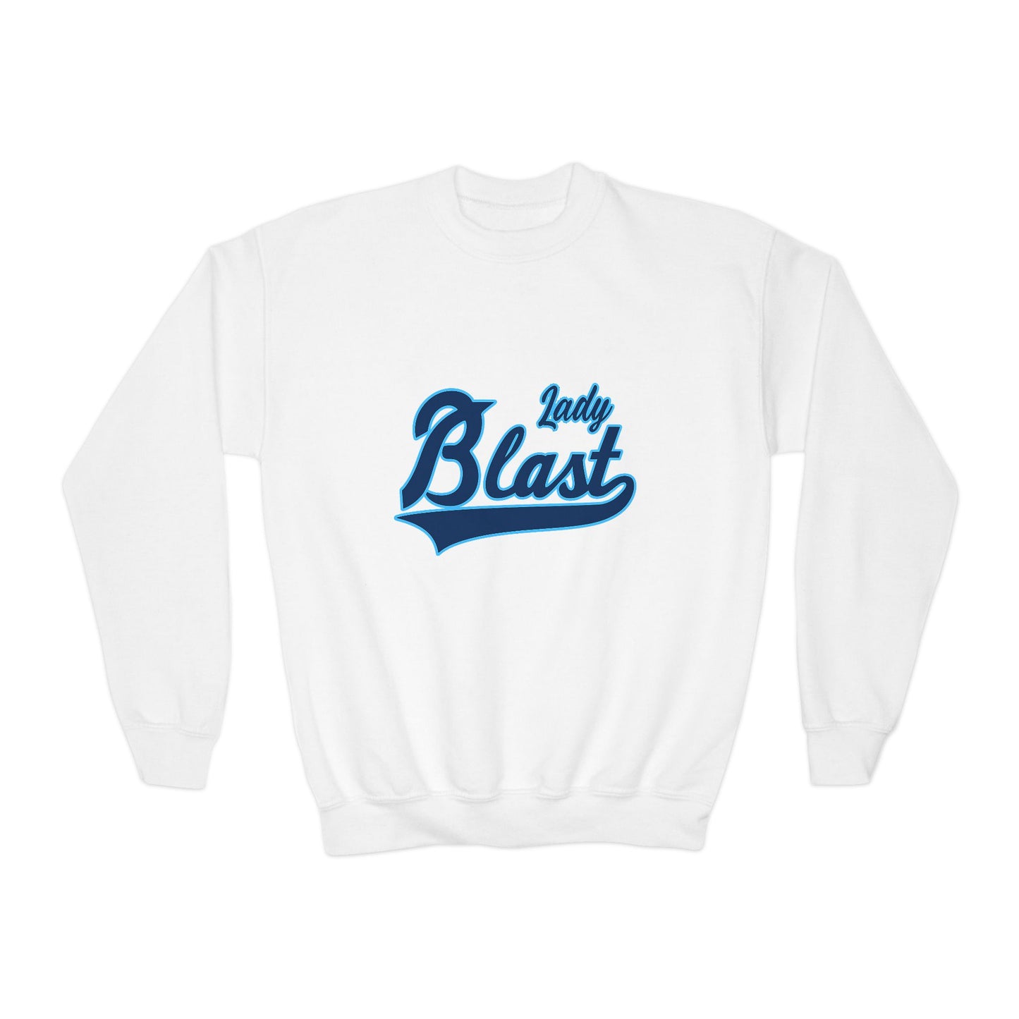 Kids #1 Lady Blast Youth Crewneck Sweatshirt, Girls Pullover Jumper, Children's Fashion Top, Fun Toddler Clothing, Cute Cartoon Graphic Tee