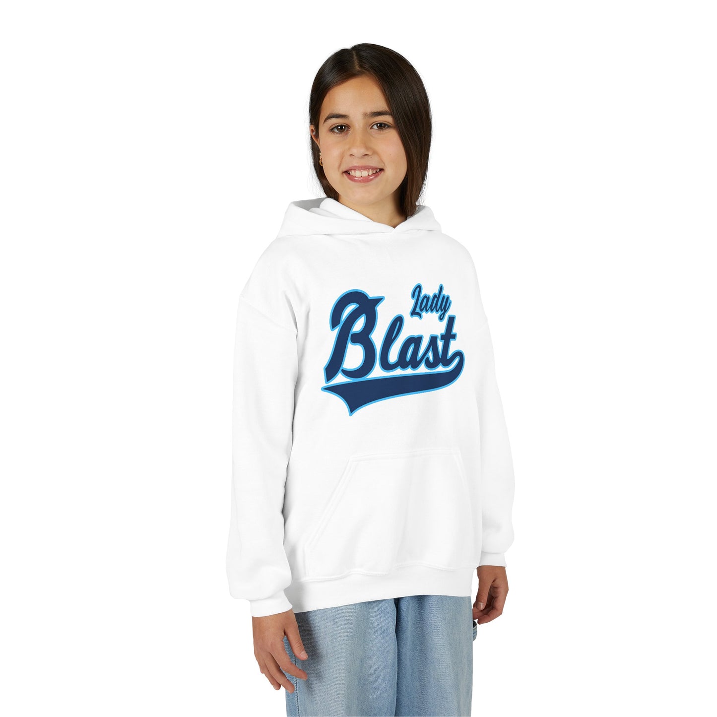 Kids Lady Blast Pull Over Hoody - Youth Heavy Blend Hooded Sweatshirt, Girls Graphic Sweatshirt, Children's Hoodie, Kids Pullover Top, Girl