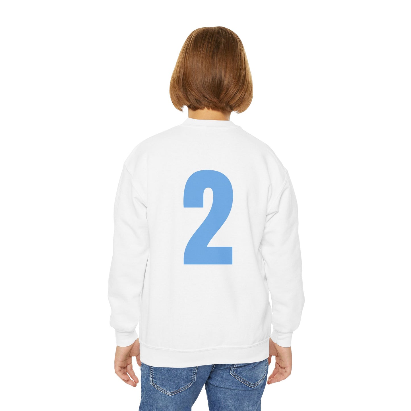 Kids #2 Lady Blast Youth Crewneck Sweatshirt, Girls Pullover Jumper, Children's Fashion Top, Fun Toddler Clothing, Cute Cartoon Graphic Tee