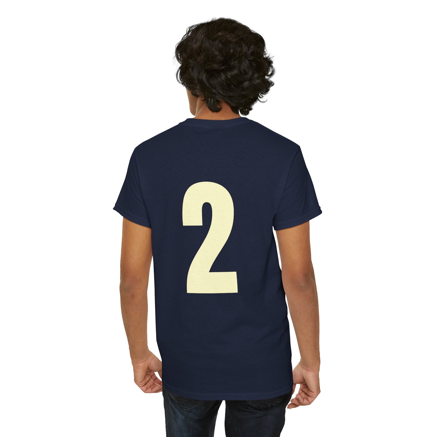 #2 Unisex Cotton Tee with Old English L Design and Custom Number - Men's Fashion Tee