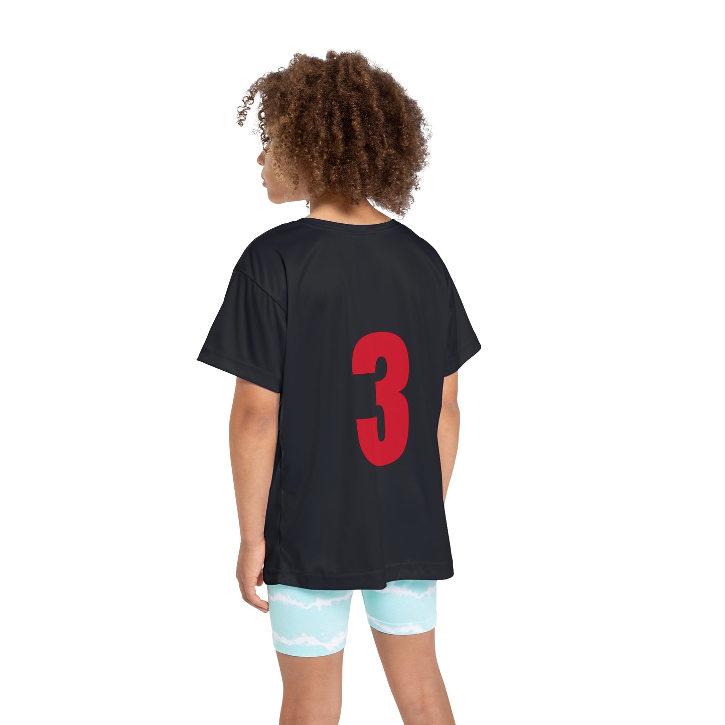 # 3 Kids Sports Jersey, Personalized Jersey, Athletic Tee, Youth Sportswear, Gift for Young Athletes