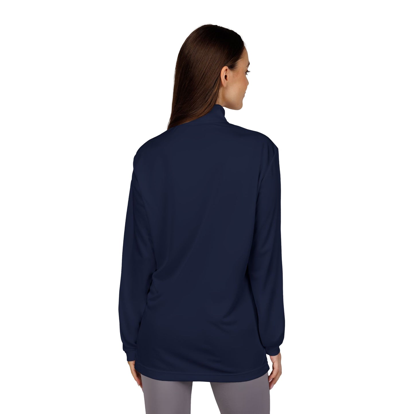 Quarter-Zip Pullover, Embroidered Old English L Design, Adidas Pullover, Athleisure Wear, Sporty Sweatshirt, Streetwear Top