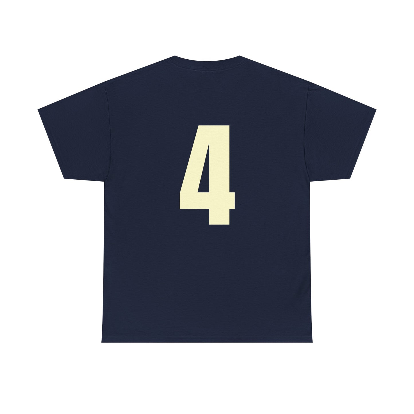 #4 Unisex Cotton Tee with Old English L Design and Custom Number - Men's Fashion Tee