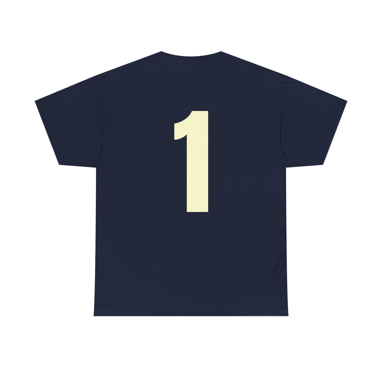 #1 Unisex Cotton Tee with Old English L Design and Custom Number - Men's Fashion Tee
