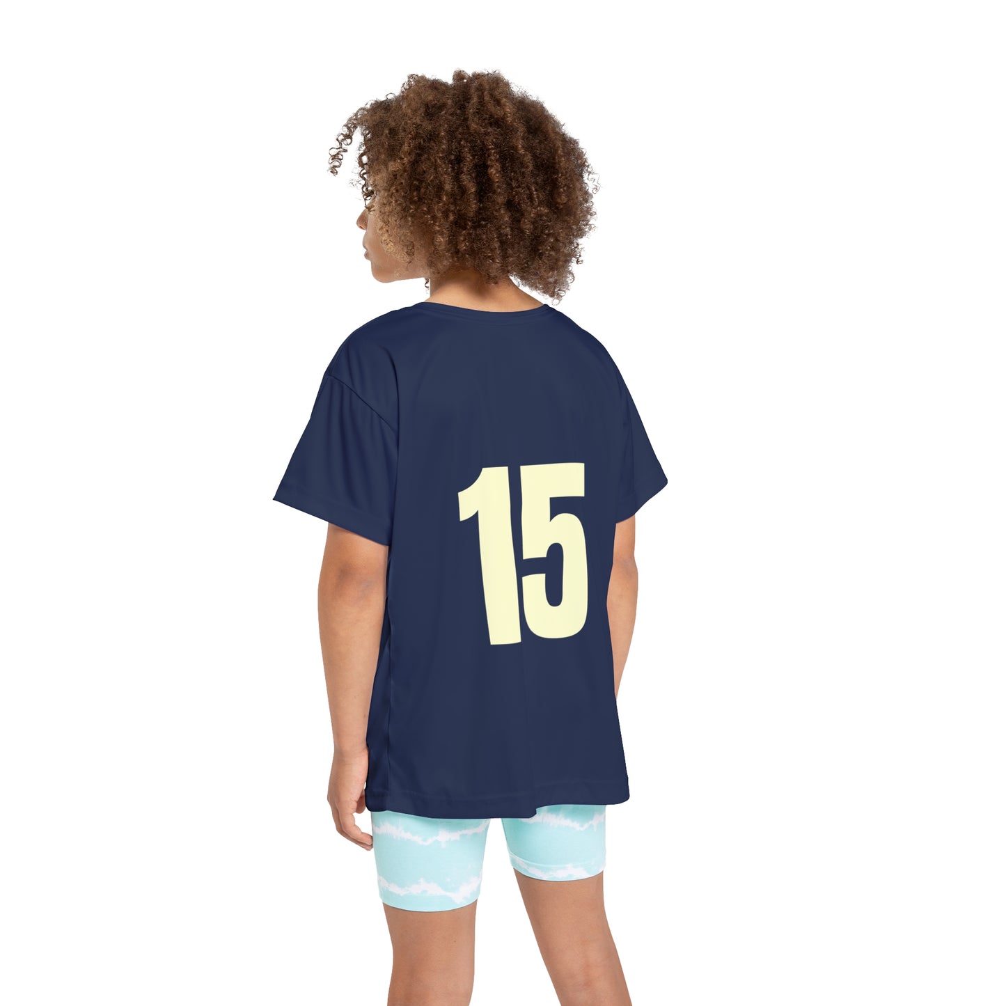 # 15 Kids Sports Jersey, Personalized Jersey, Athletic Tee, Youth Sportswear, Gift for Young Athletes