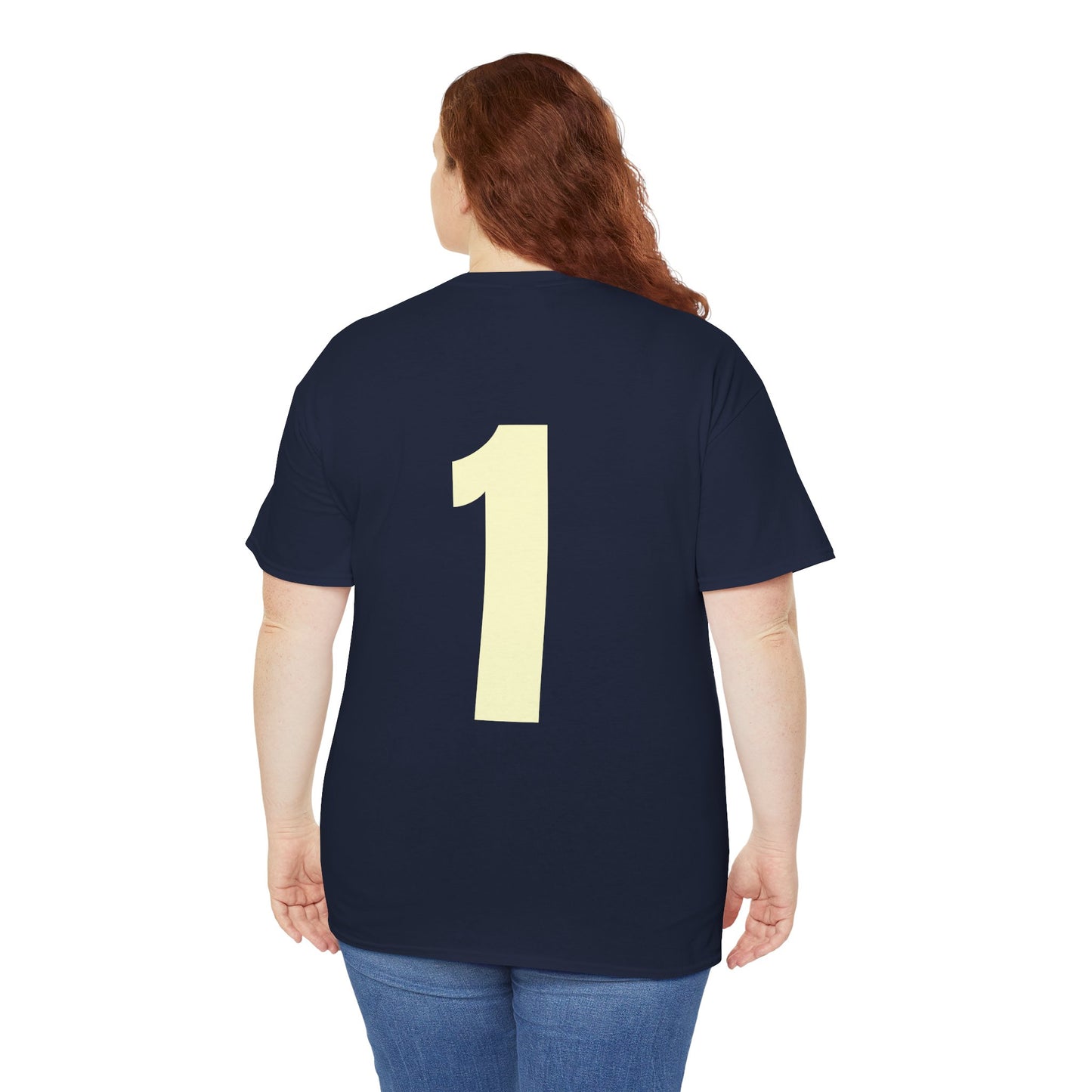 #1 Unisex Cotton Tee with Old English L Design and Custom Number - Men's Fashion Tee