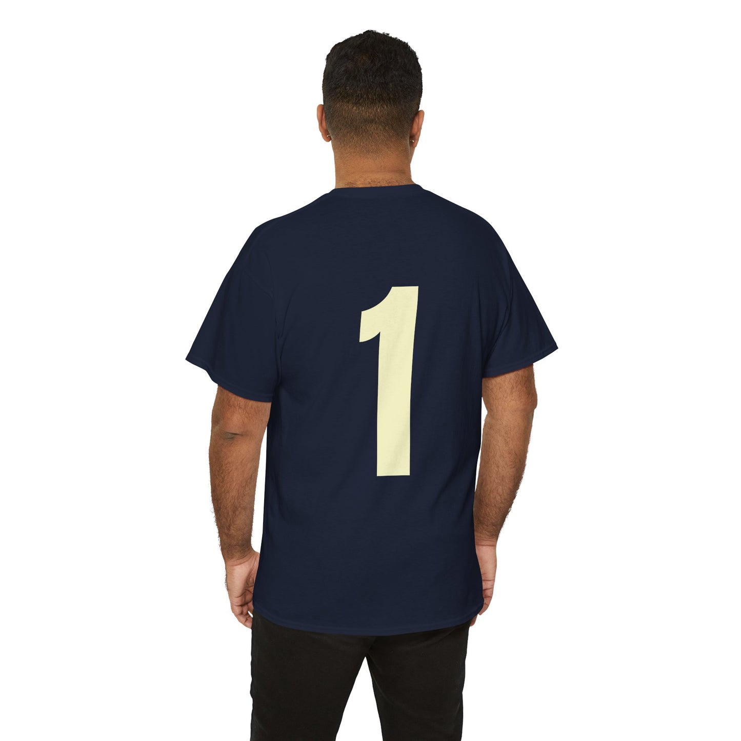 #1 Unisex Cotton Tee with Old English L Design and Custom Number - Men's Fashion Tee