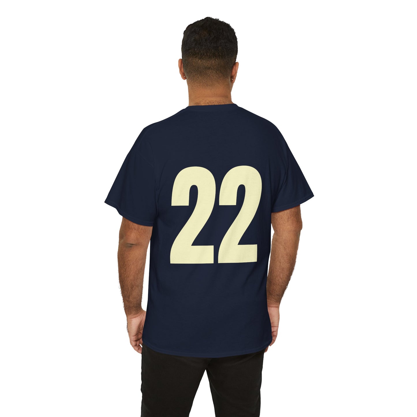 #22 Unisex Cotton Tee with Old English L Design and Custom Number - Men's Fashion Tee