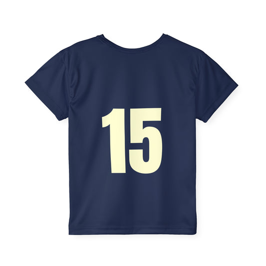 # 15 Kids Sports Jersey, Personalized Jersey, Athletic Tee, Youth Sportswear, Gift for Young Athletes