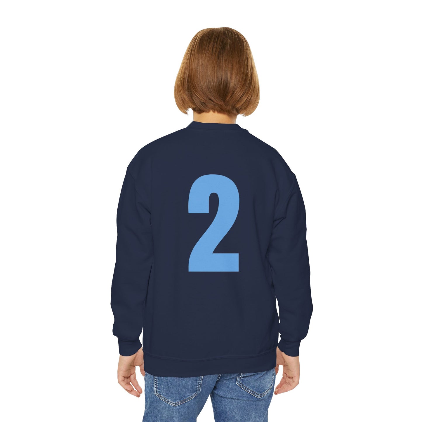 Kids #2 Lady Blast Youth Crewneck Sweatshirt, Girls Pullover Jumper, Children's Fashion Top, Fun Toddler Clothing, Cute Cartoon Graphic Tee