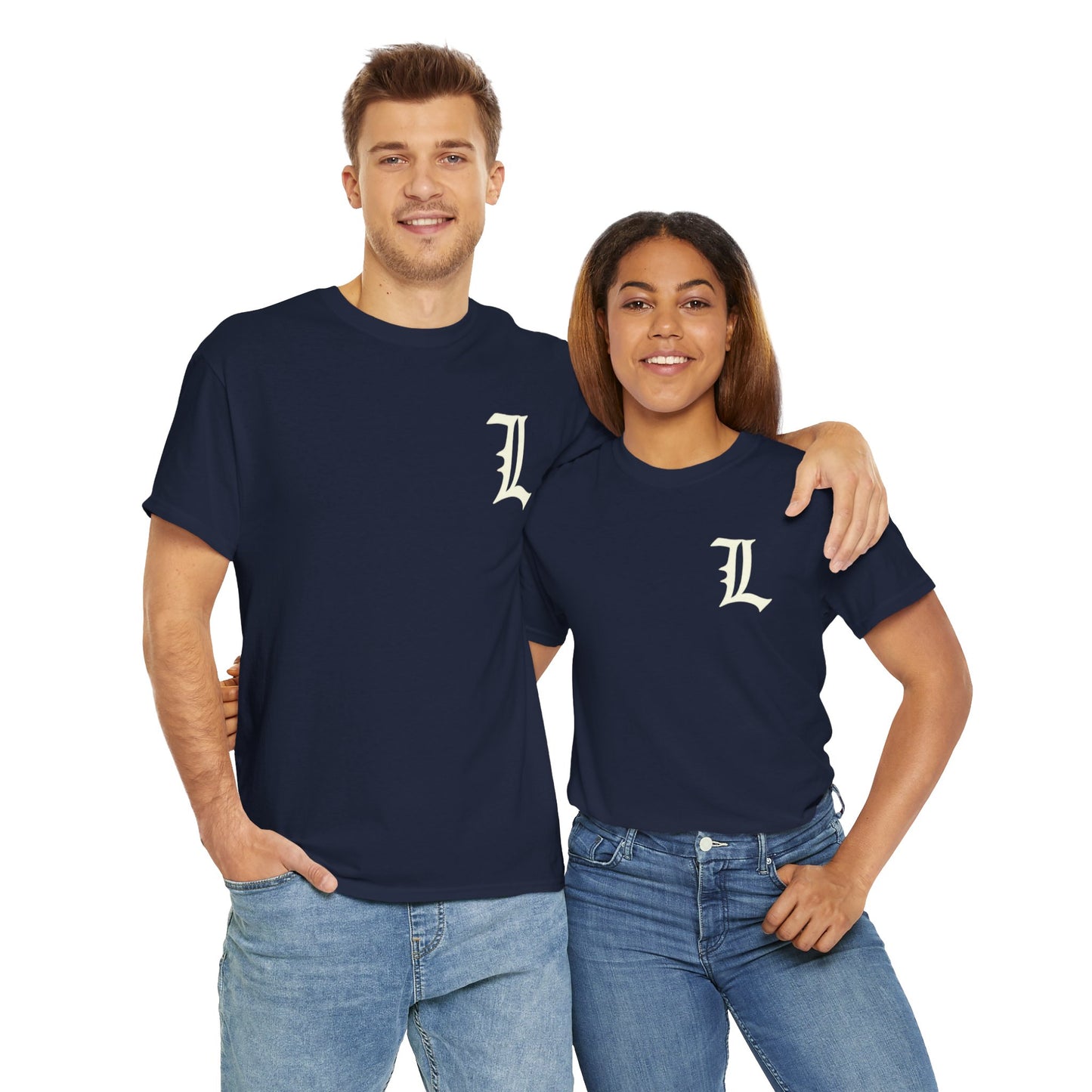 #21 Unisex Cotton Tee with Old English L Design and Custom Number - Men's Fashion Tee