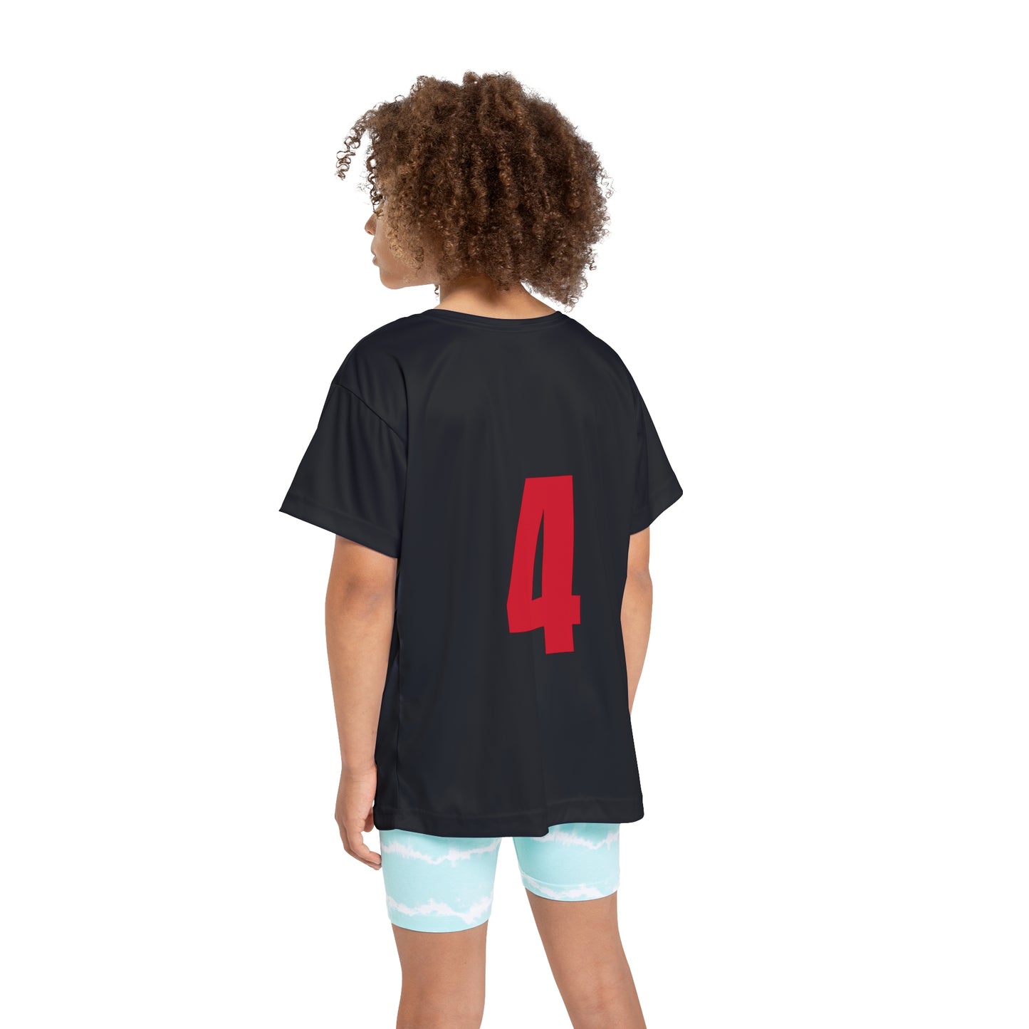 # 4 Kids Sports Jersey, Personalized Jersey, Athletic Tee, Youth Sportswear, Gift for Young Athletes