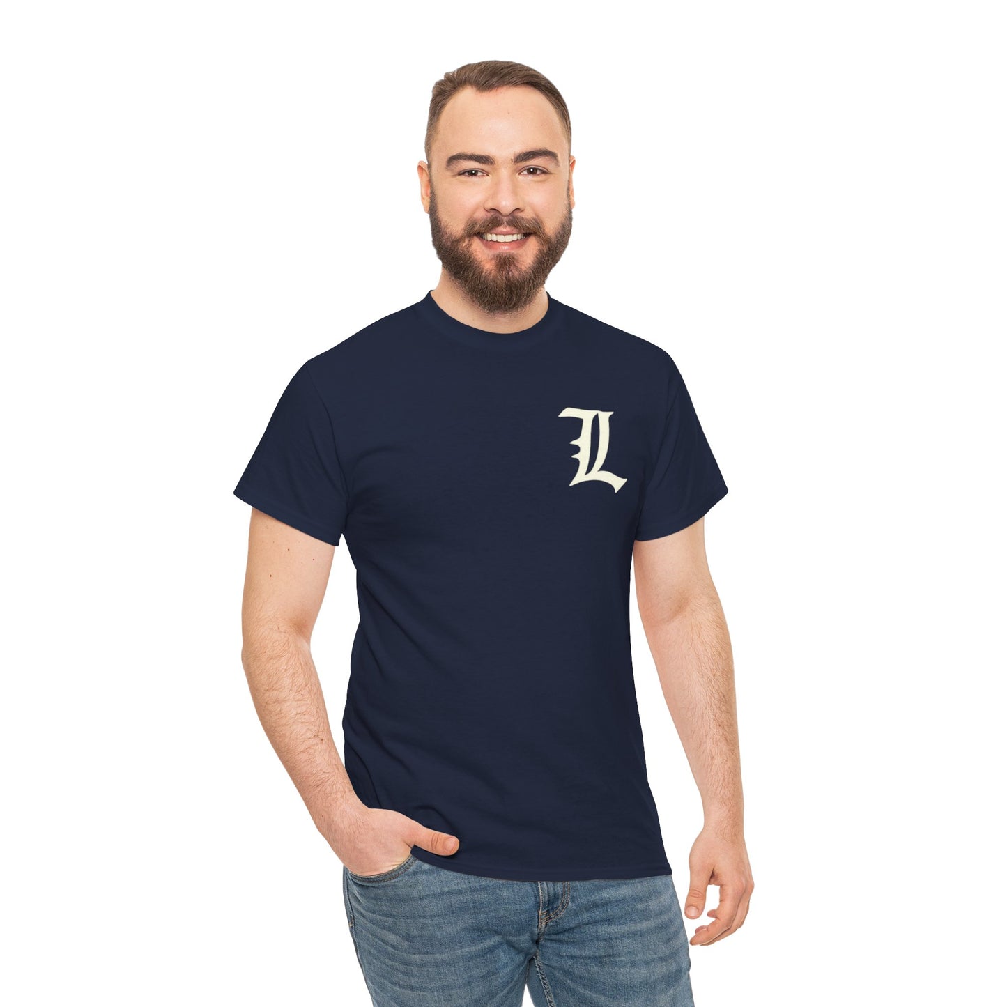 #2 Unisex Cotton Tee with Old English L Design and Custom Number - Men's Fashion Tee
