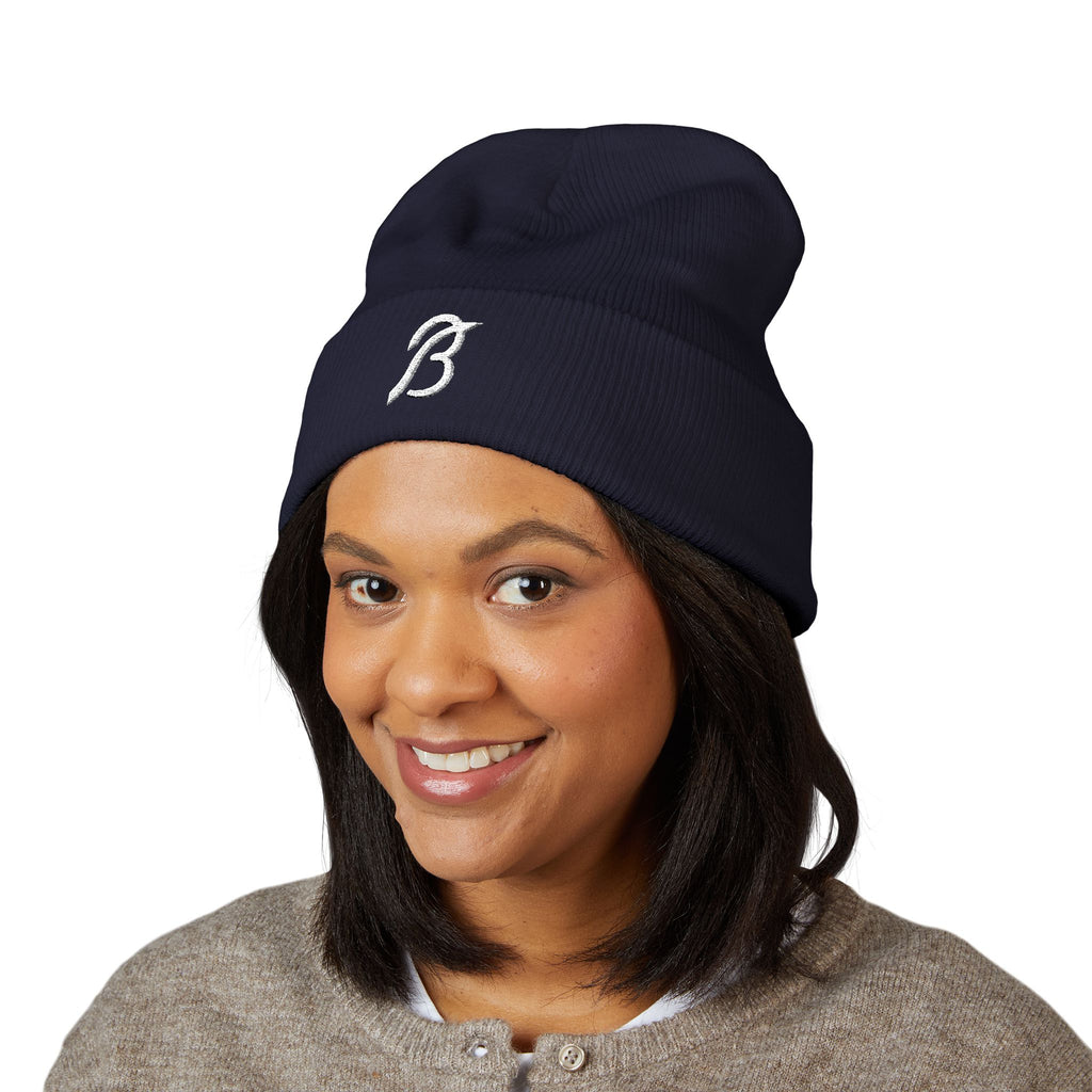 Beanie Hat Navy Blast Embroidery