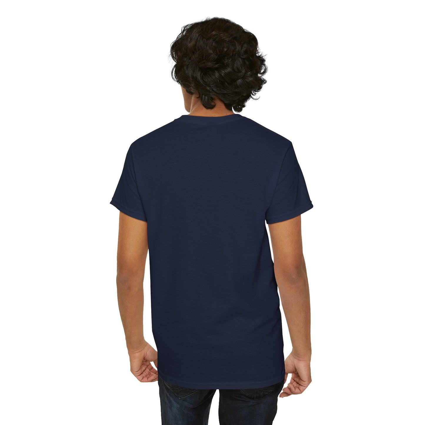 Unisex Cotton Tee with Old English L Design and Custom Number - Men's Fashion Tee