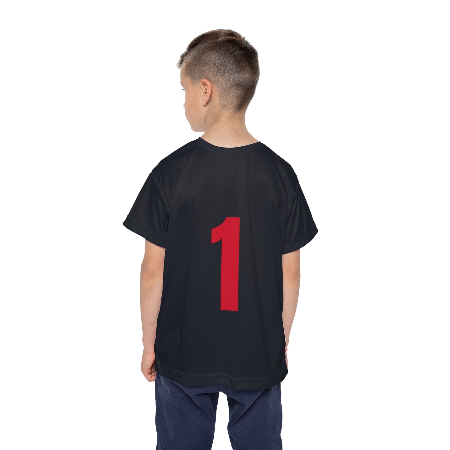 # 1 Kids Sports Jersey, Personalized Jersey, Athletic Tee, Youth Sportswear, Gift for Young Athletes