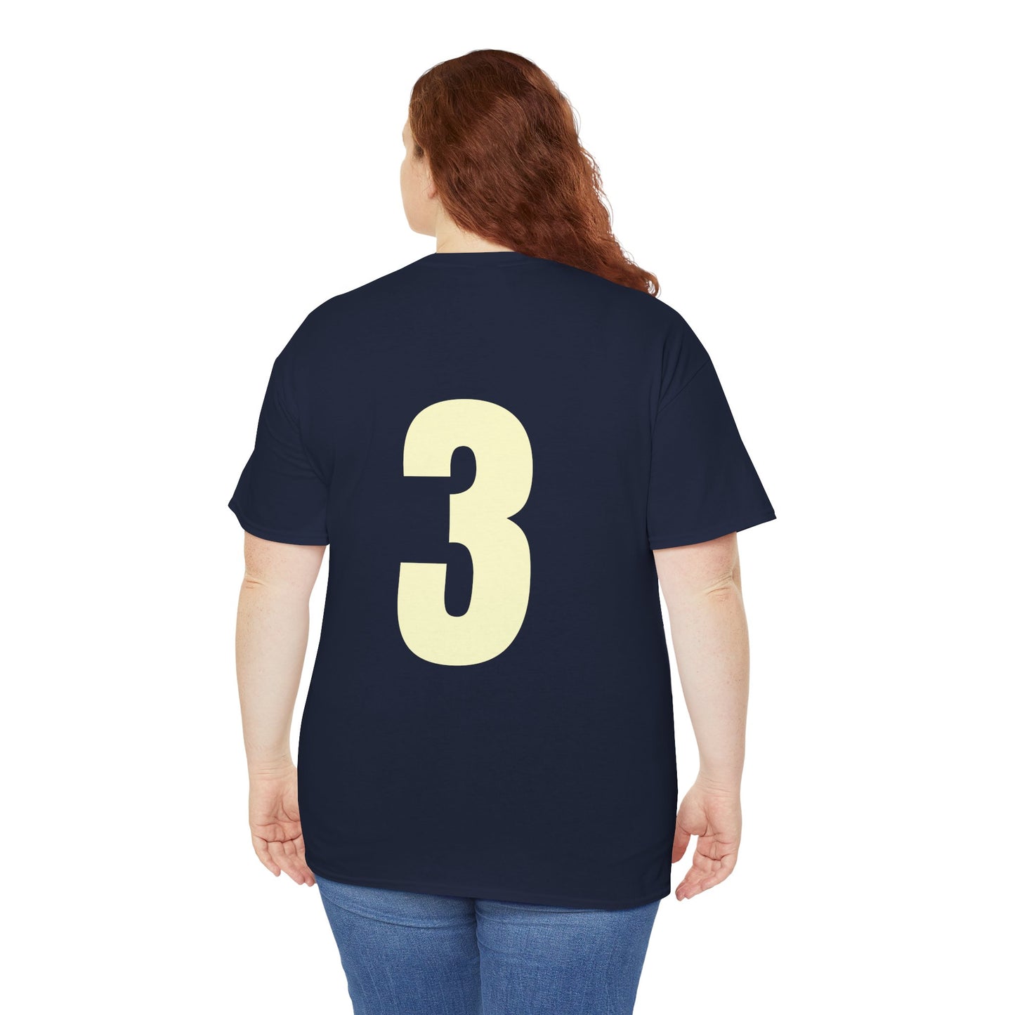 #3 Unisex Cotton Tee with Old English L Design and Custom Number - Men's Fashion Tee