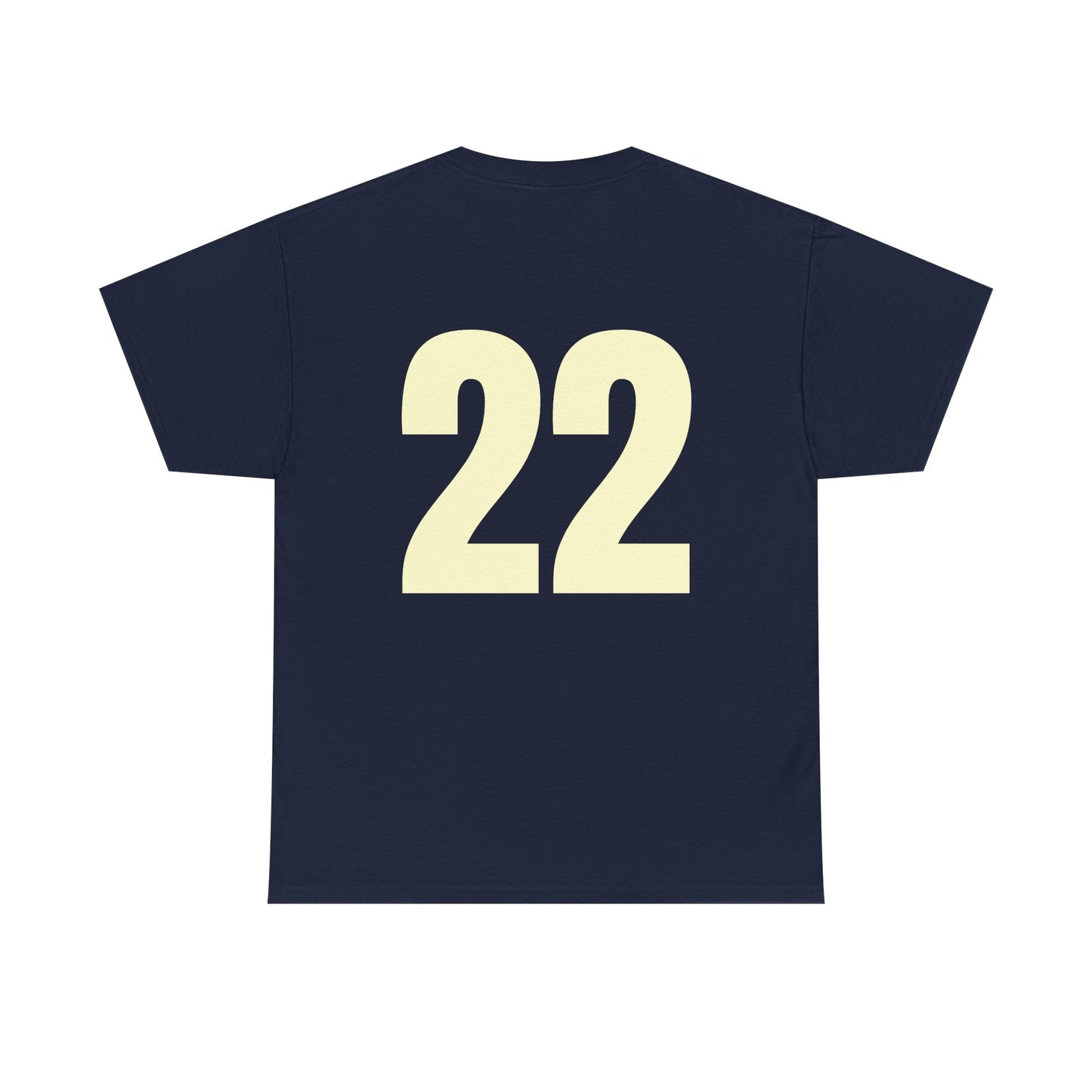 #22 Unisex Cotton Tee with Old English L Design and Custom Number - Men's Fashion Tee