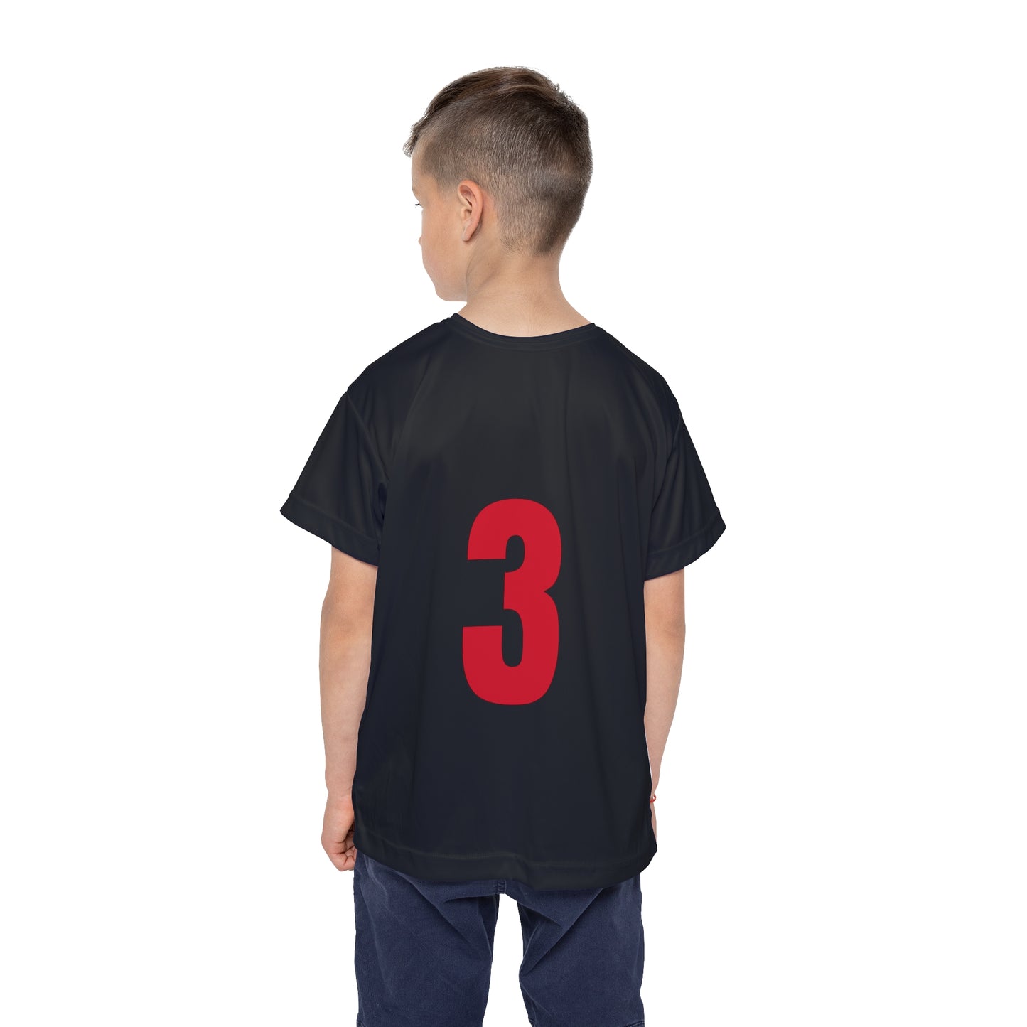 # 3 Kids Sports Jersey, Personalized Jersey, Athletic Tee, Youth Sportswear, Gift for Young Athletes