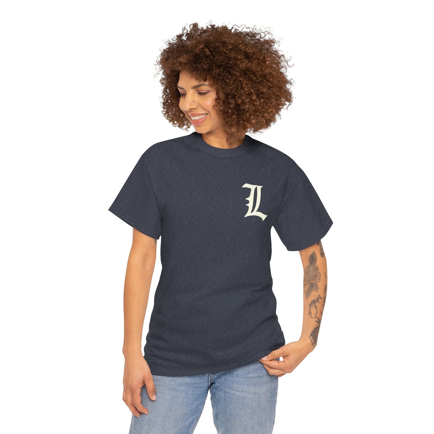 L Initial Unisex Tee with nothing on back