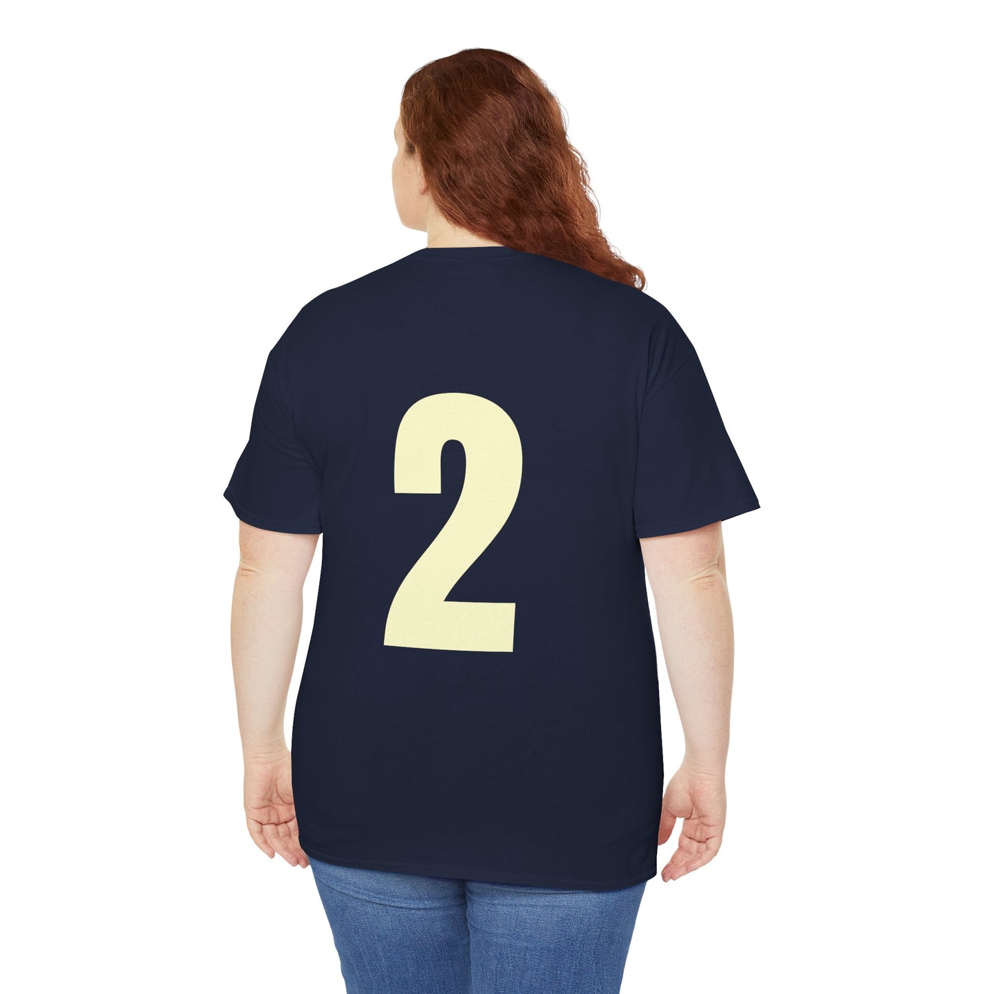 #2 Unisex Cotton Tee with Old English L Design and Custom Number - Men's Fashion Tee