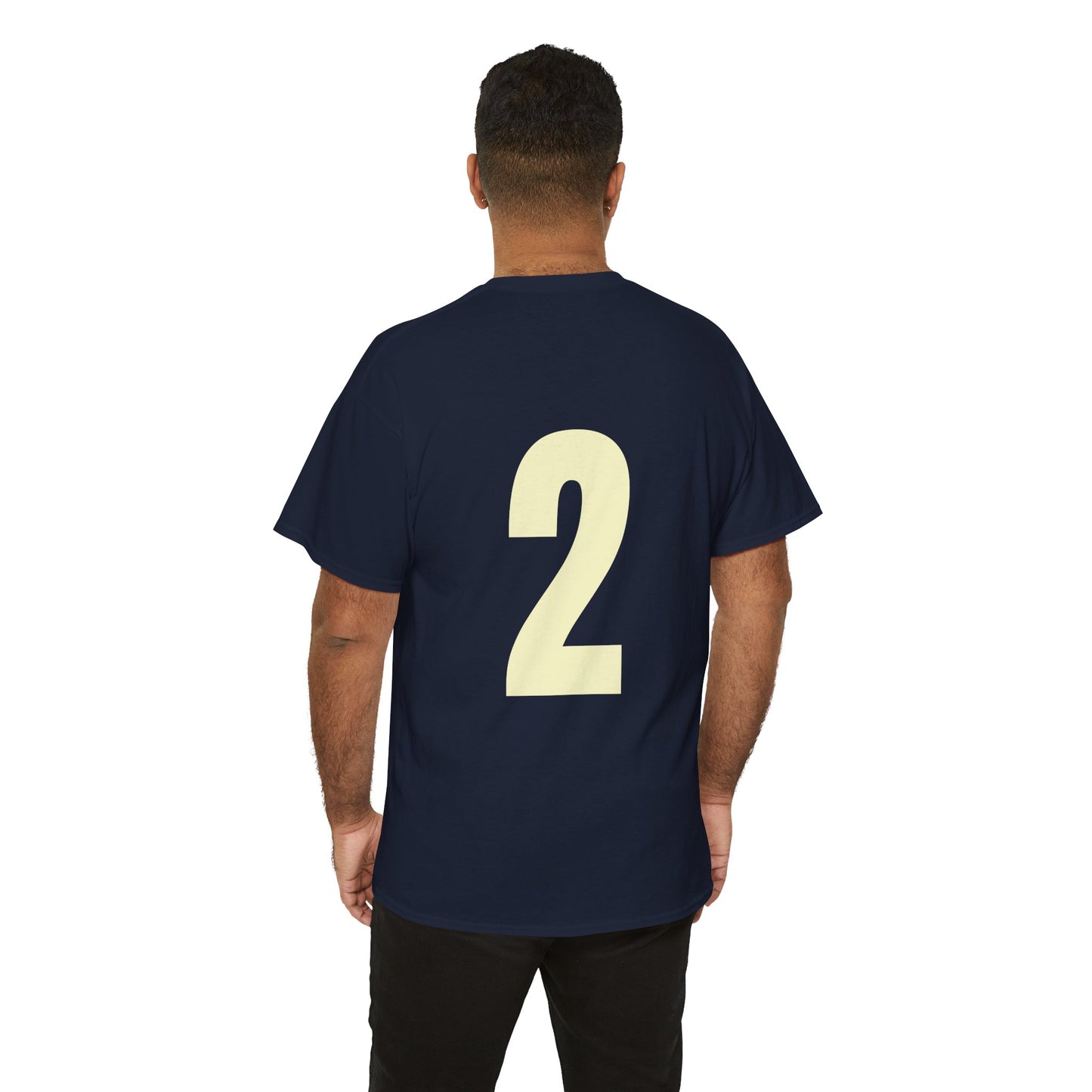 #2 Unisex Cotton Tee with Old English L Design and Custom Number - Men's Fashion Tee