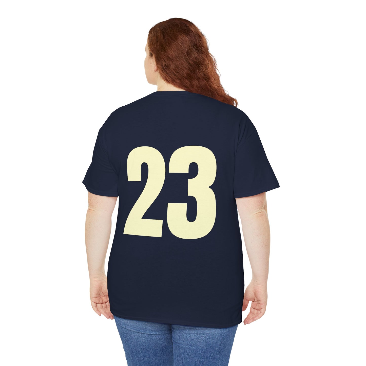 #23 Unisex Cotton Tee with Old English L Design and Custom Number - Men's Fashion Tee