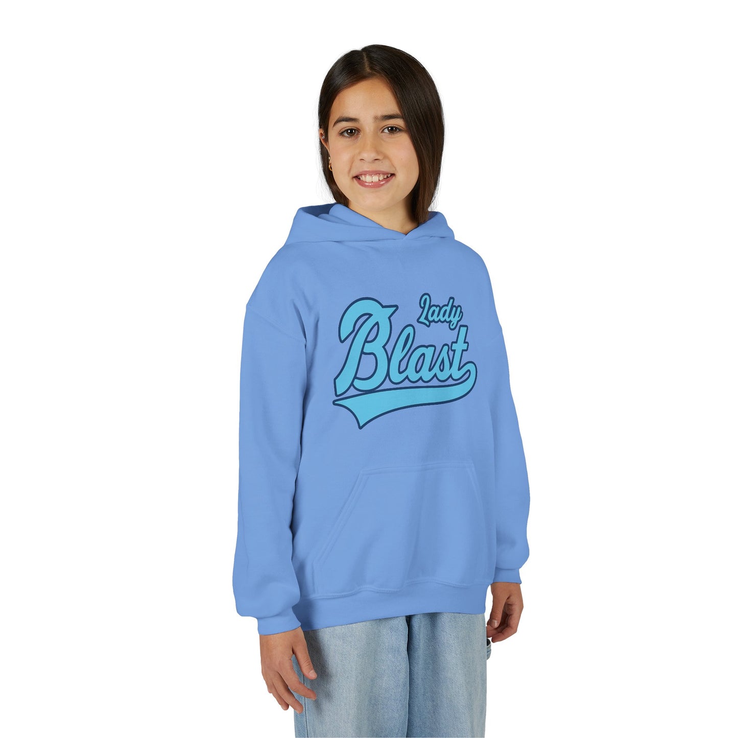 Kids Lady Blast Hoodie, Girls Graphic Pullover Sweatshirt, Children's Printed Hoody, Youth Fashion Jumper, Kid's Urban Streetwear Top